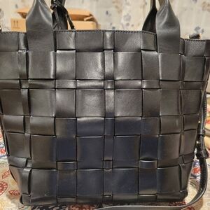 Michael Kors leather woven handbag